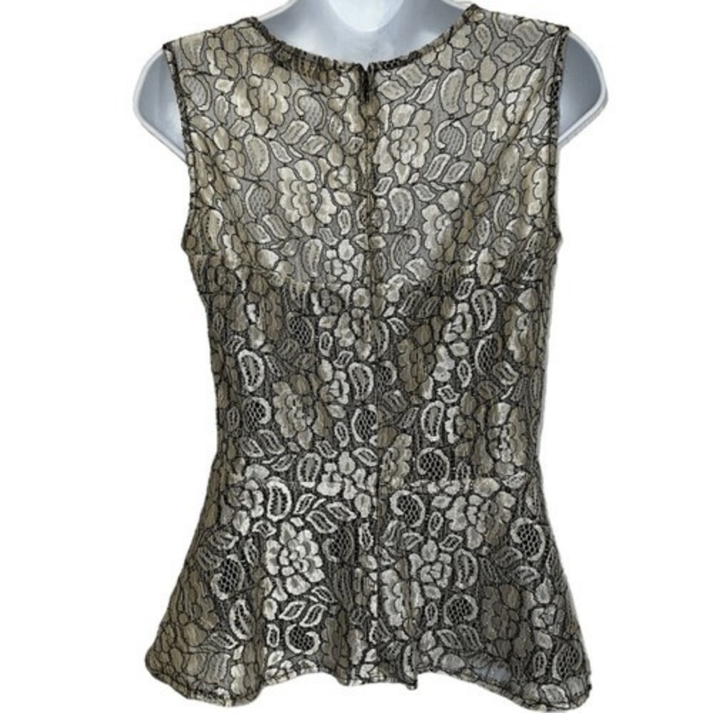 THE LIMITED Gorgeous Black With Champagne Brocade Lace Overlay NWOT Size‎ Small - Picture 7 of 9